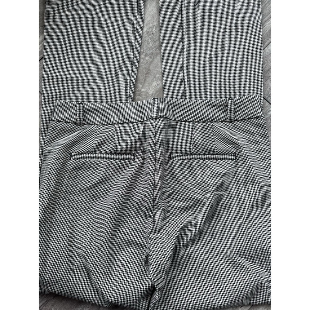 Banana Republic Sloan Pants Women's Size 4 Black White Houndstooth Stretch Ankle - Picture 7 of 7